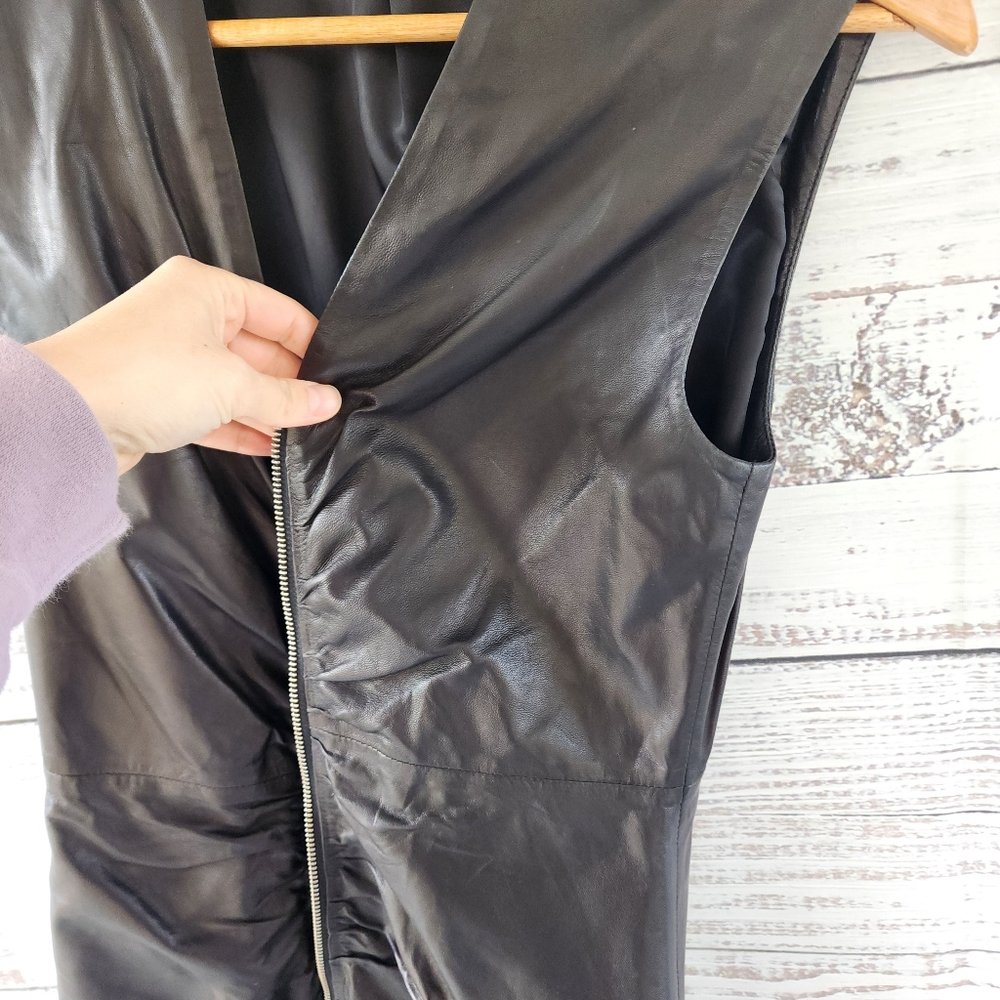 IRO black leather mini dress - Picture 9 of 12